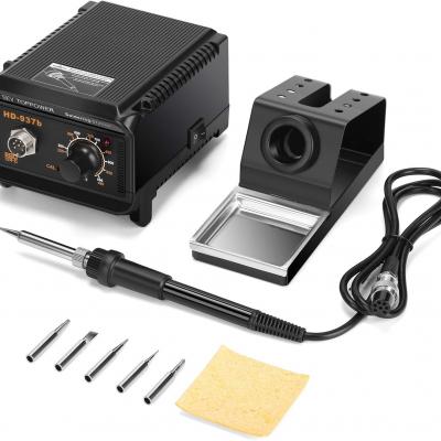 60W Soldering Station，Soldering Iron Station with ℉/℃ Switching Temperature Control (200℃-480℃)